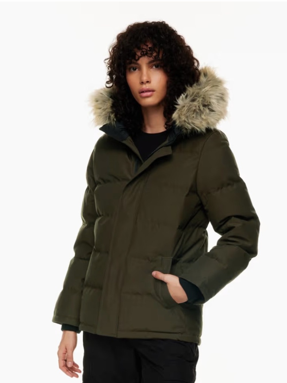 TNA The Powder Parka - Olive Green